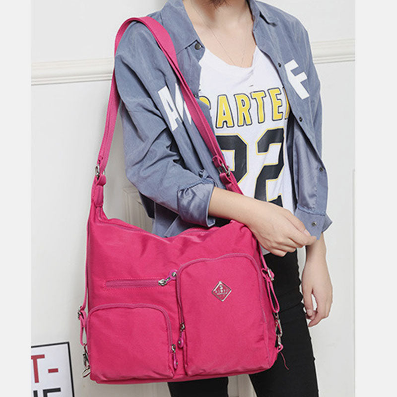 Nylon Hobo Handtaschen Umwandlungs-Rucksack Umhängetasche Schultertasche
