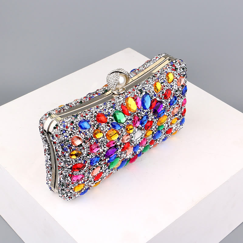 Mit Diamanten besetzte Dinner-Tasche für Party, modische Bankett-Abendtasche