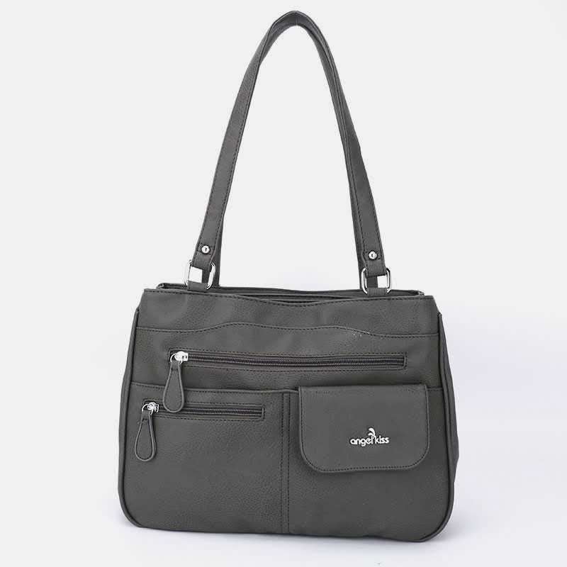 Schultertasche aus Kunstleder mit schweren Taschen und großer Kapazität