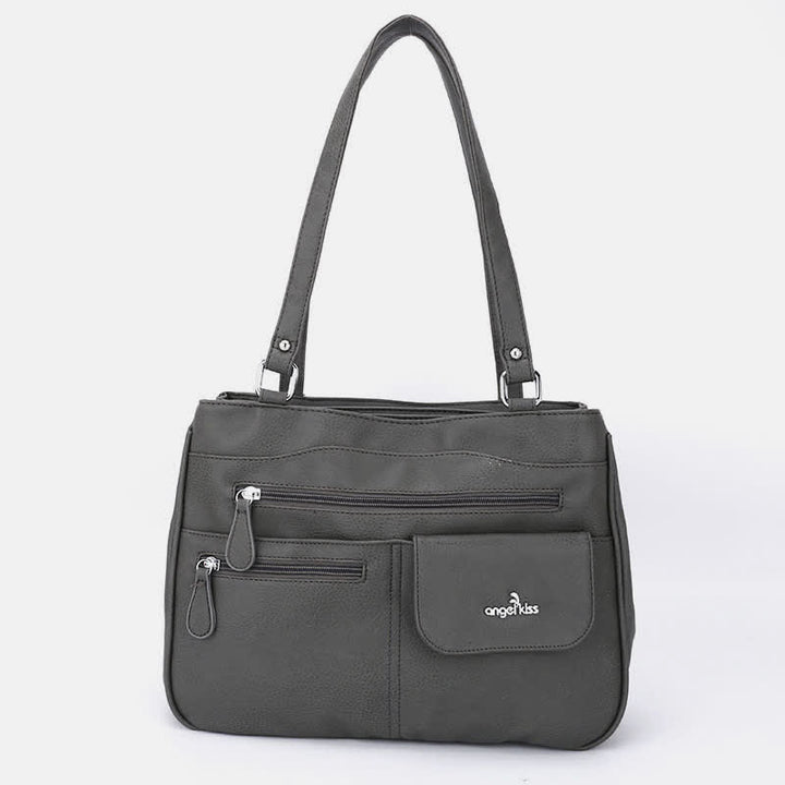 Schultertasche aus Kunstleder mit schweren Taschen und großer Kapazität