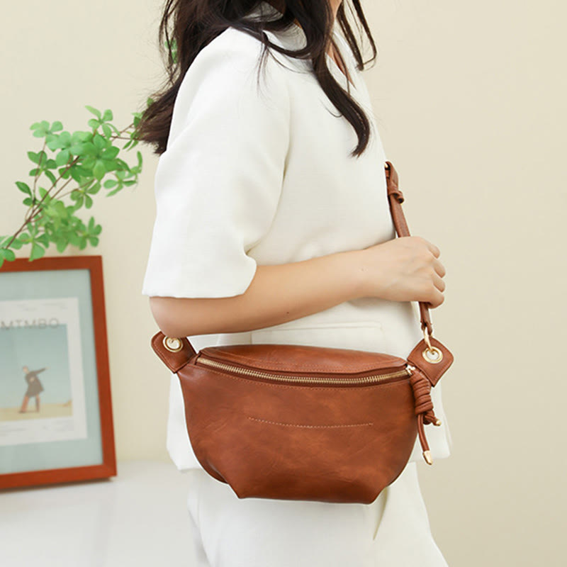 Schultertasche für Damen, PU-Leder, Retro-Reise-Umhängetasche