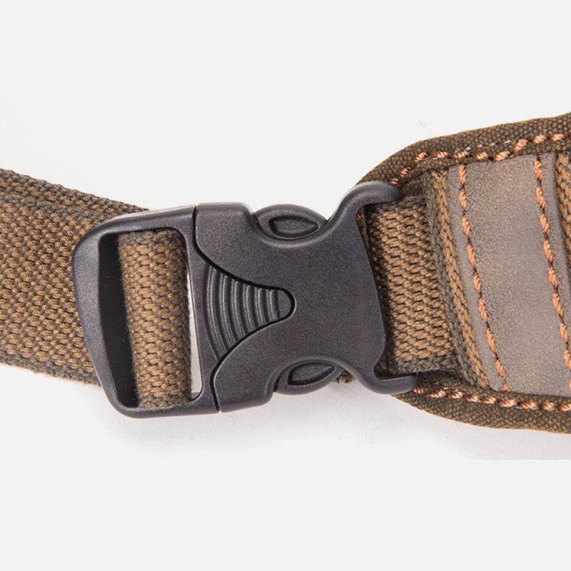 Canvas-Hüfttasche für Männer, kleine Umhängetasche im Retro-Stil, Halbmond-Tasche