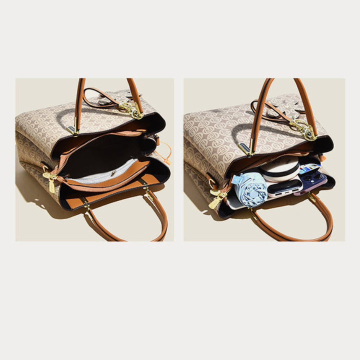 Retro Damen Henkeltasche mit ausgefallenem Muster Umhängetasche