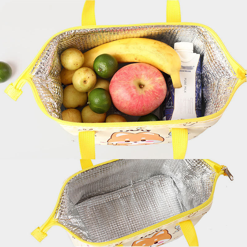 Cartoon-Lunchpaket für Studenten, verdickte Aluminiumfolie, Isolierungshandtasche