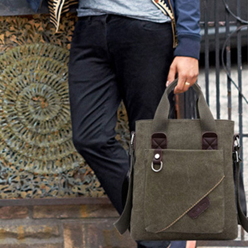 Große Handtasche aus Canvas mit großem Fassungsvermögen, Umhängetasche