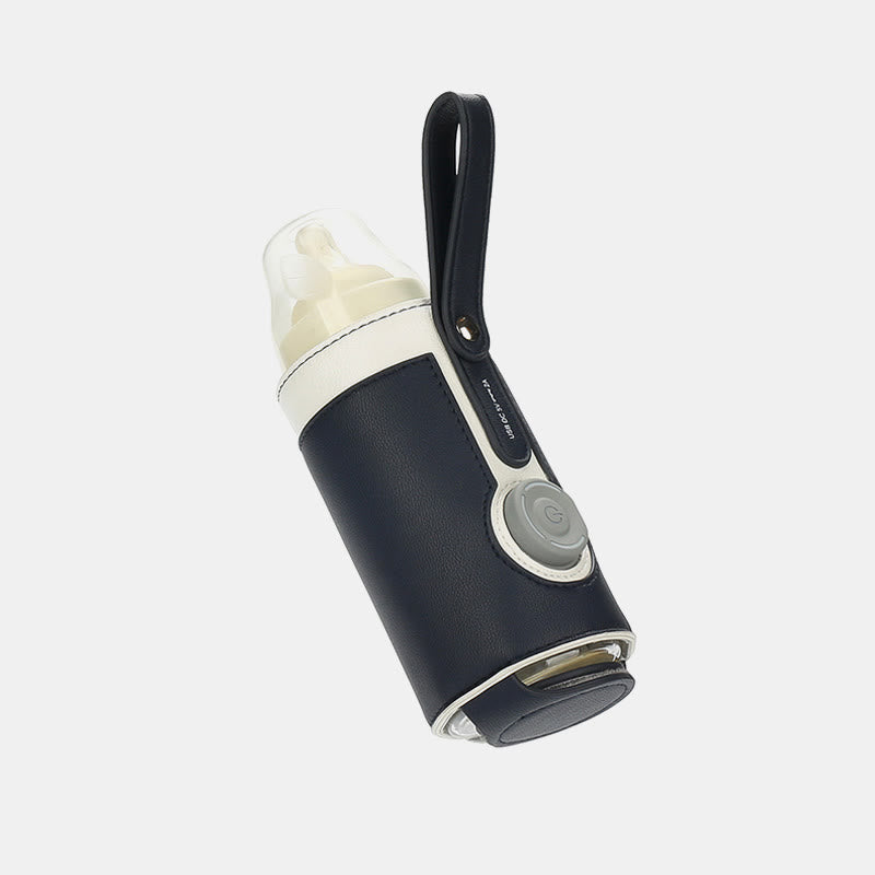Wasserflasche Tragetasche für Baby tragbares Leder verstellbares Heizbecher-Set