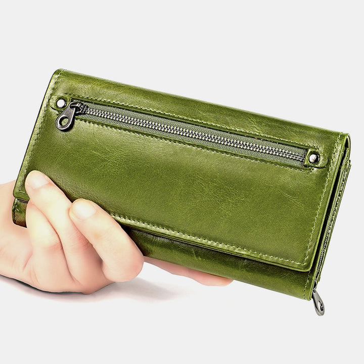 Money Manager RFID Damen Leder Geldbörse Handyhalter Clutch Organizer