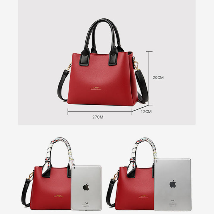 Elegante Handtasche für Damen, abnehmbarer Seidengriff, Umhängetasche für Damen