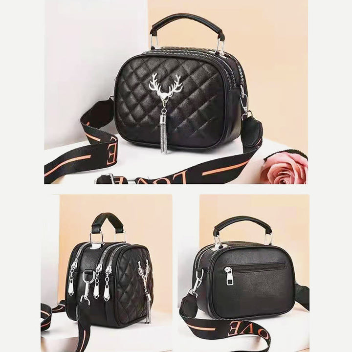 Tasche mit Griff oben für Damen, mehrlagige Umhängetasche mit großem Fassungsvermögen