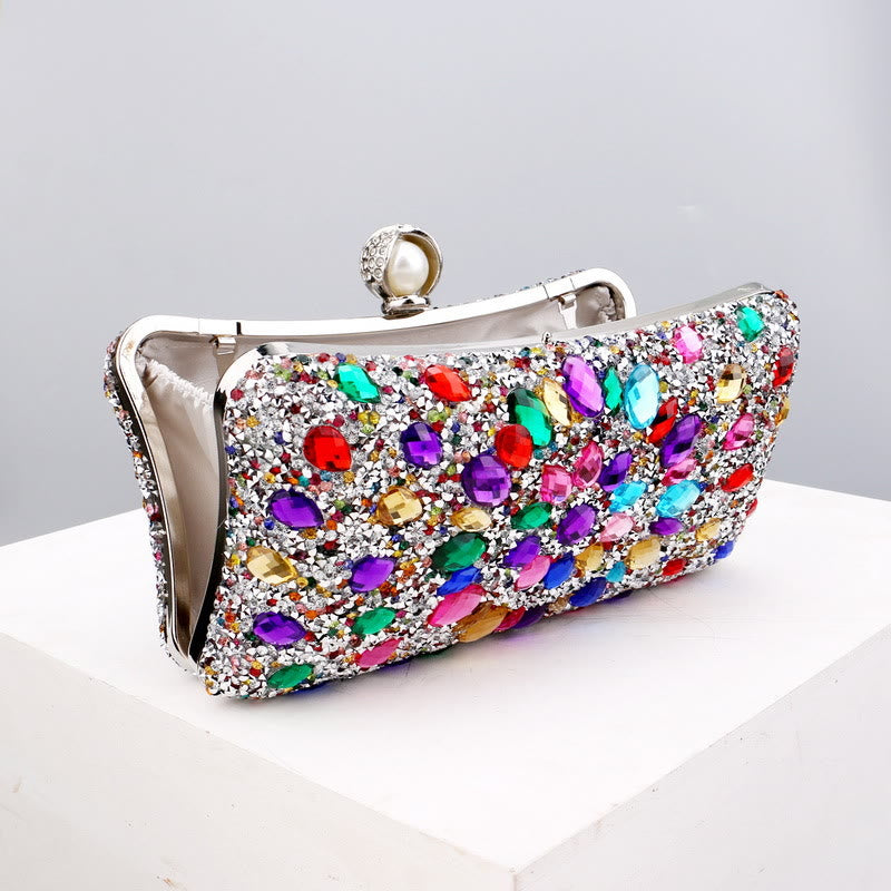 Mit Diamanten besetzte Dinner-Tasche für Party, modische Bankett-Abendtasche