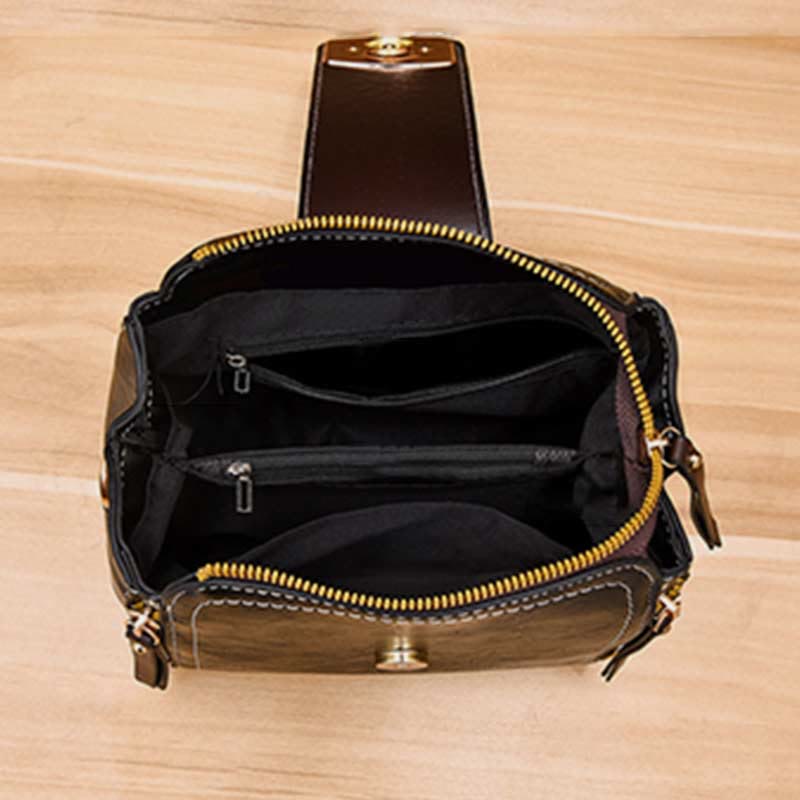 Top-Griff-Tasche für Damen, täglicher Einkaufsbeutel, Umhängetasche aus Leder
