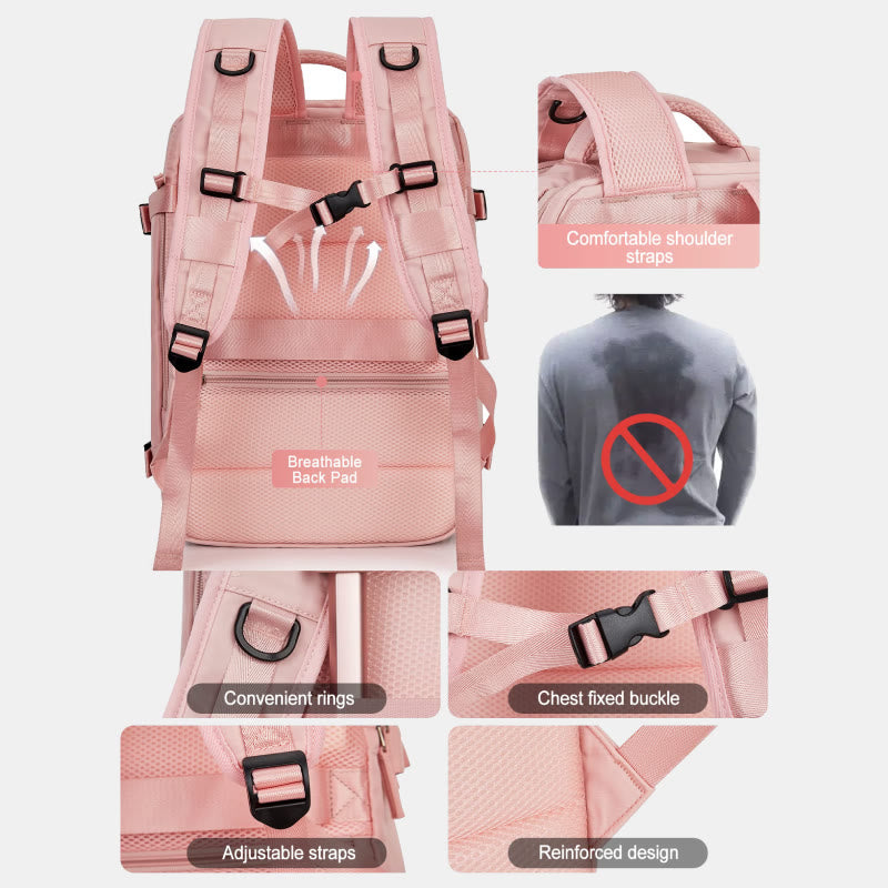 Rucksack mit mehreren Taschen für Frauen und Mädchen, Reise-Laptop-Rucksack, College-Büchertasche
