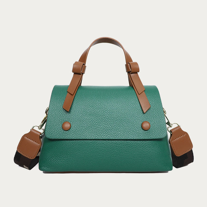 Retro-Tasche mit Henkel für Damen aus Leder mit Litschi-Muster