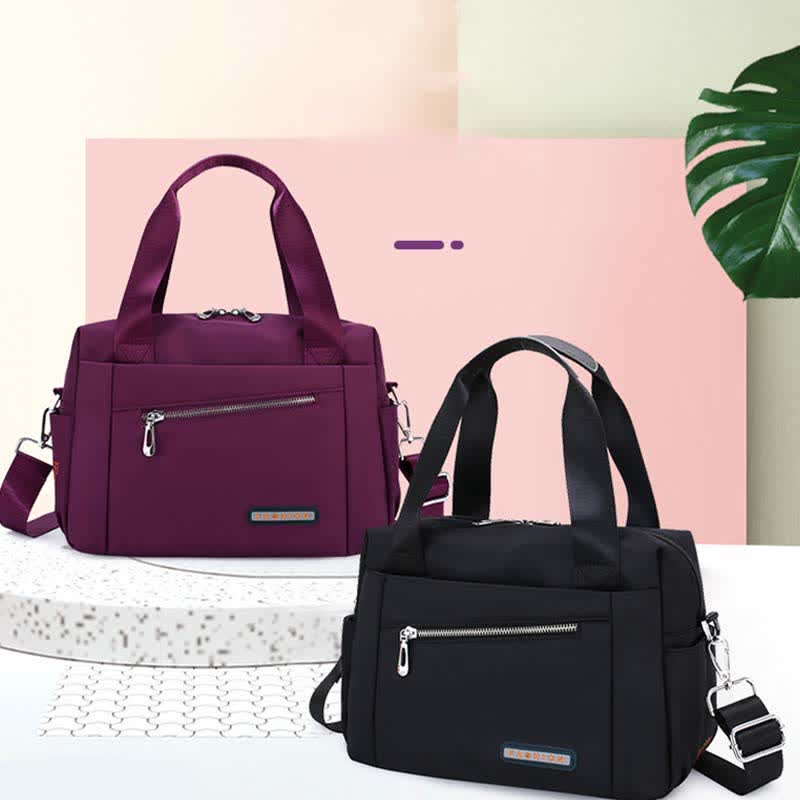 Leichte Umhängetasche für Damen, große Handtasche, Schultertasche mit Tragegriff oben
