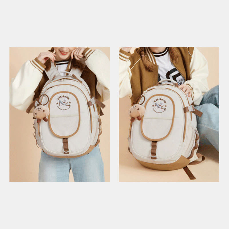 Rucksack für Frauen Teenager-Studenten Große Kapazität Nylon Daypack