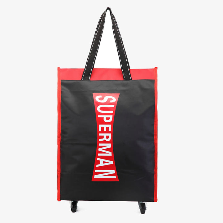 Rolling Handtasche Damen Supermarkt Shopping tragbare Reise Tote mit Rädern