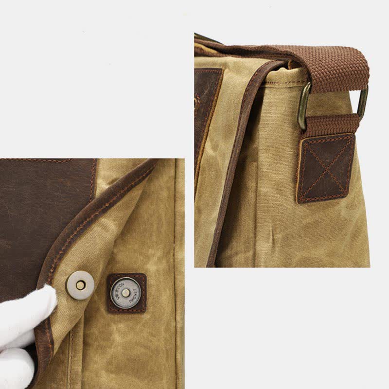 Herren Messenger Bags Canvas Umhängetasche Reise Arbeitstasche