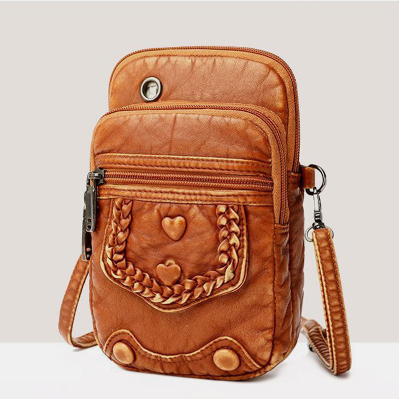 Große Kapazität Retro Handy Tasche Umhängetasche - image 10