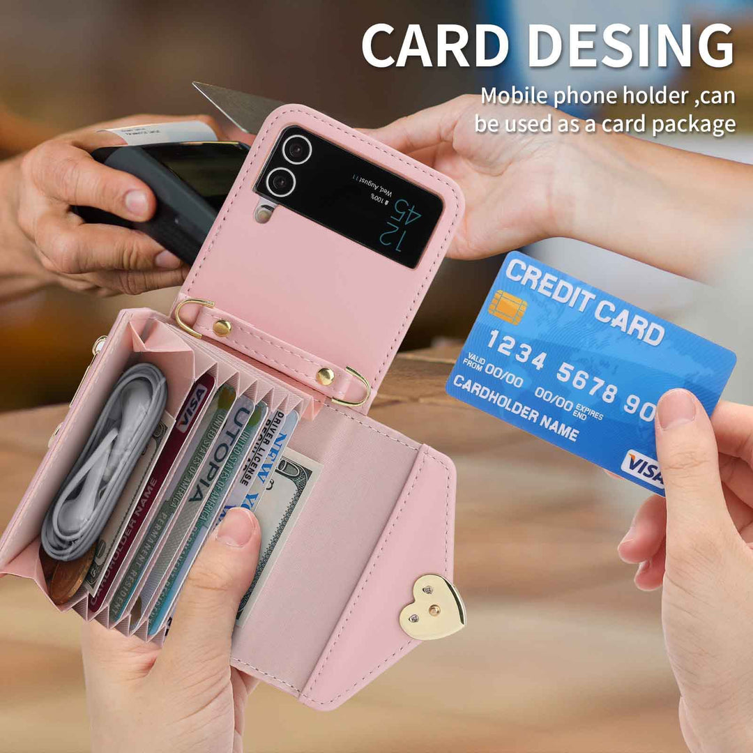 Handyhülle für Samsung Card Zipper Schutzhülle Geldbörse