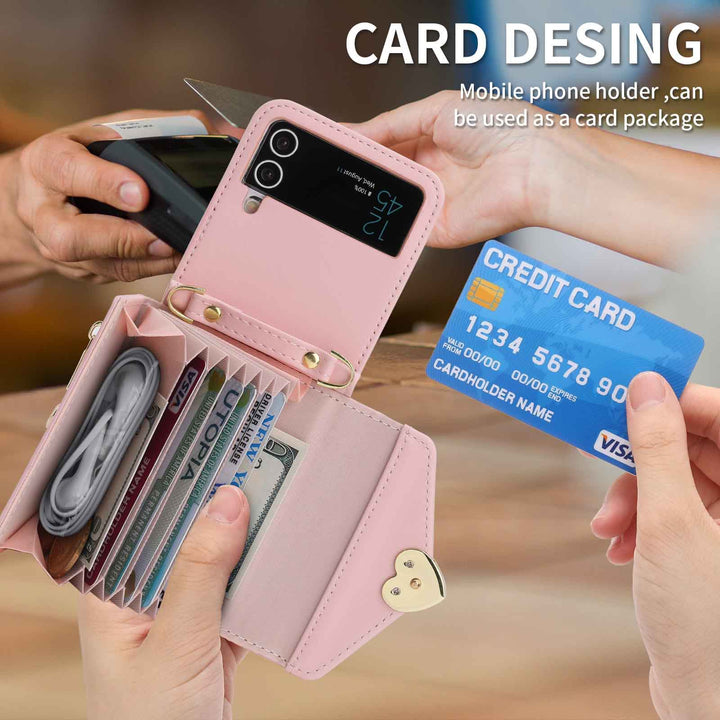 Handyhülle für Samsung Card Zipper Schutzhülle Geldbörse