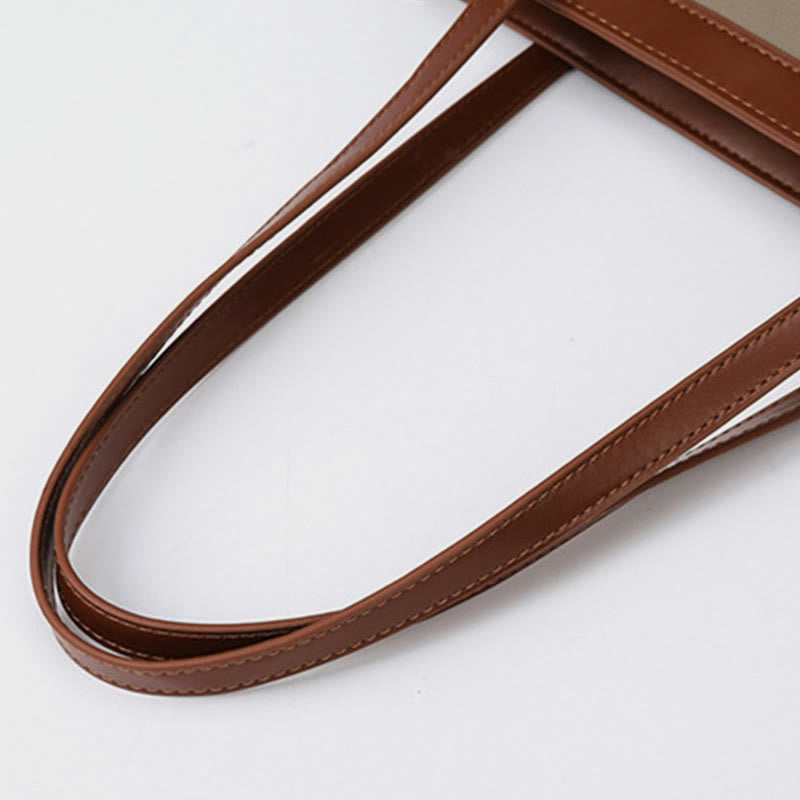 Große Tragetasche, robuste Schulterhandtasche aus PU-Leder