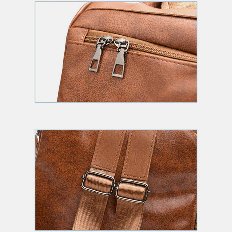 Damen Anti-Diebstahl Rucksack Geldbörsen Mehrzweck Leder Handtasche Schultertasche Reisetasche