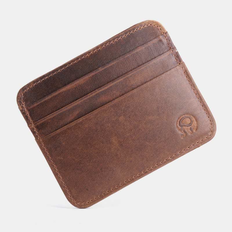Schlanke minimalistische Vordertasche Brieftasche aus echtem Leder Kartenhalter Kartenetui - image 15