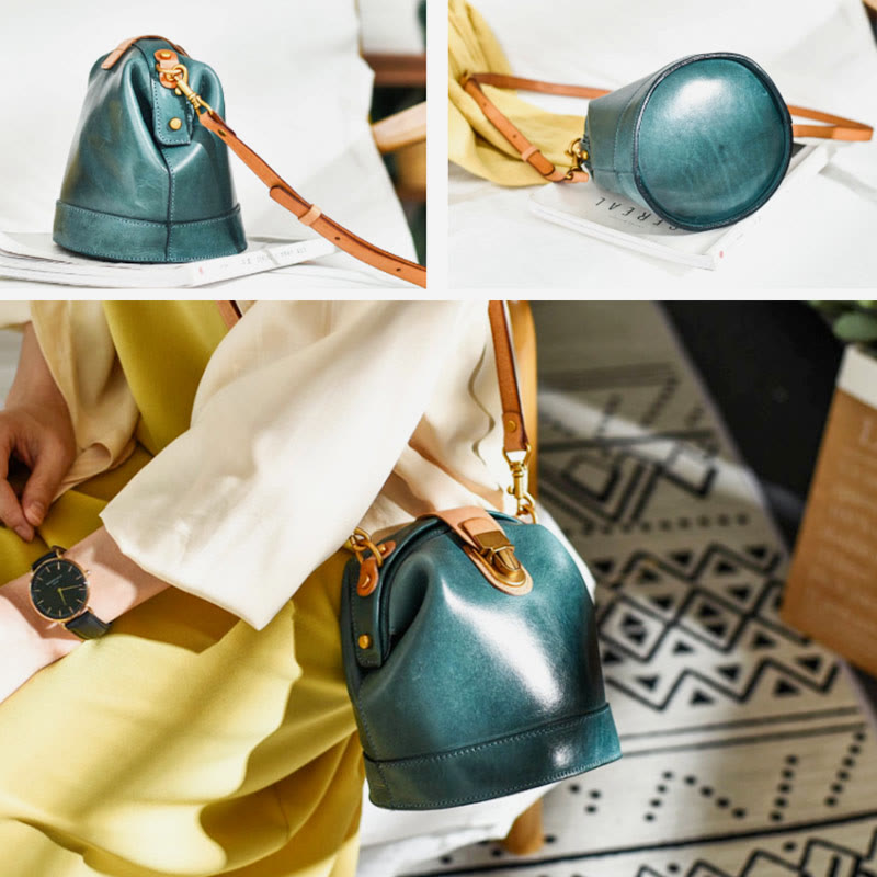 Handgemachte Umhängetasche für Damen im Vintage-Stil, für den täglichen Einkauf