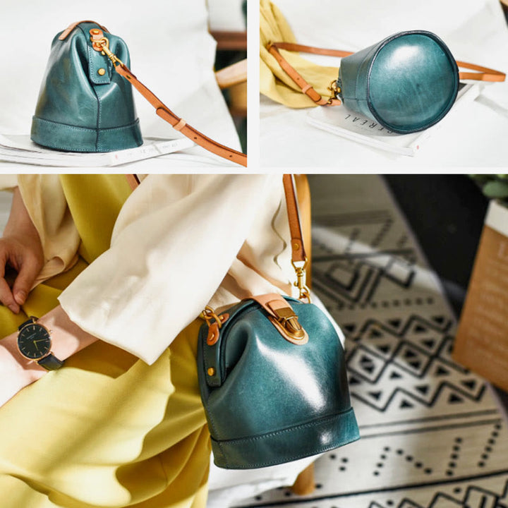 Handgemachte Umhängetasche für Damen im Vintage-Stil, für den täglichen Einkauf