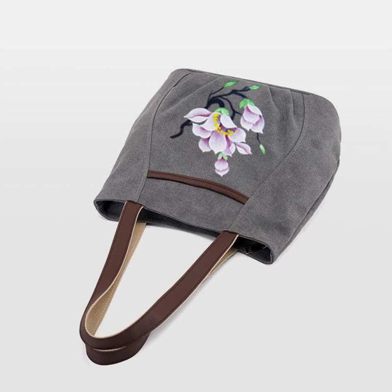 Lässige Canvas-Tragetasche mit mehreren Taschen für Damen, Umhängetasche mit Henkel