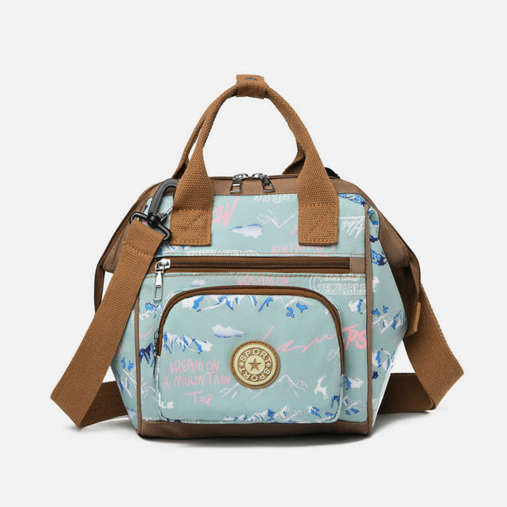 Funktionelle wasserdichte Umhängetasche, umwandelbarer Mini-Rucksack, Mamatasche
