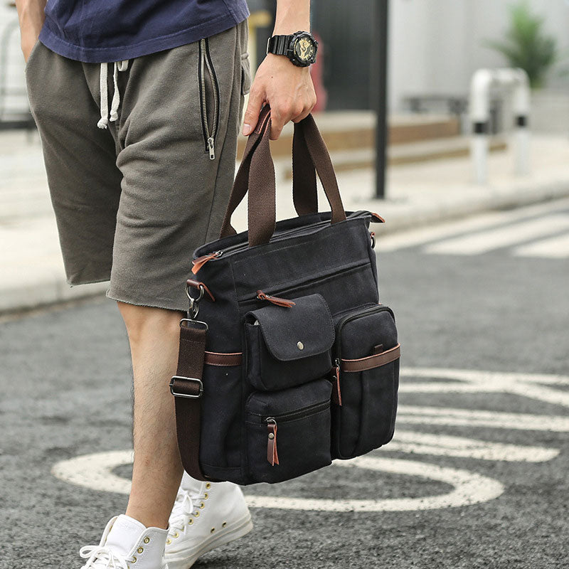 Lässige Umhängetasche mit mehreren Taschen - image 4