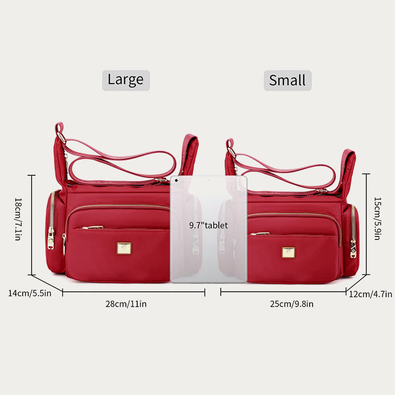Umhängetasche aus Nylon für Damen, für das tägliche Outfit, mehrere Taschen, Geldbörse