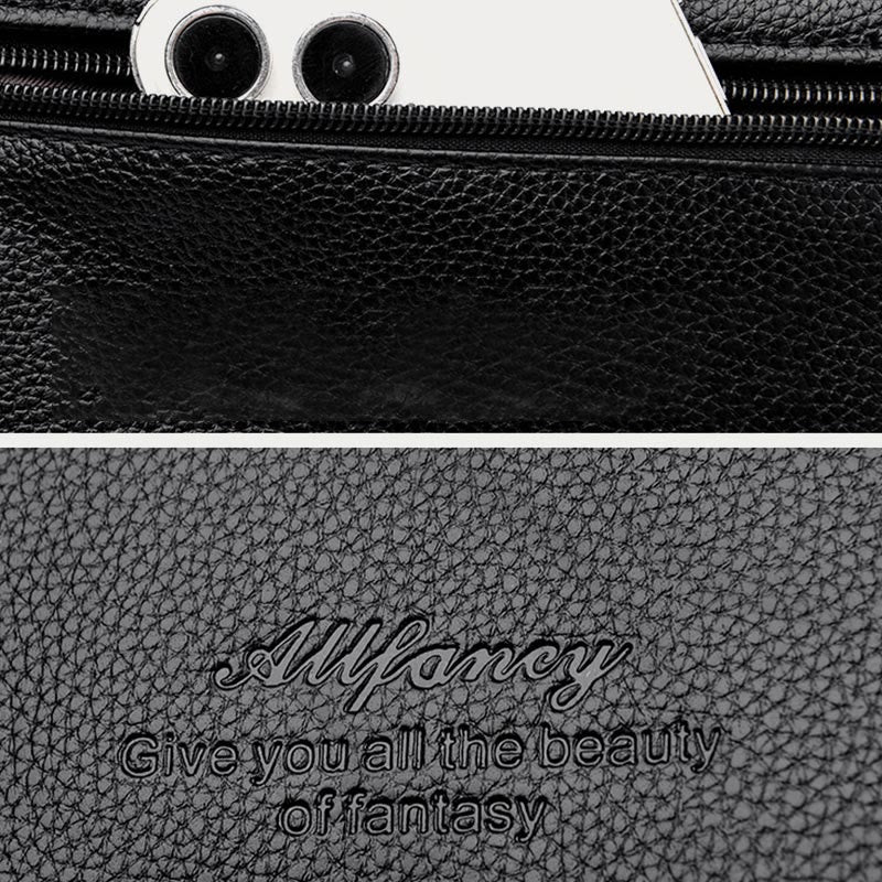 Freizeit-Umhängetasche für Damen im Plissee-Stil, leichte Ledertasche