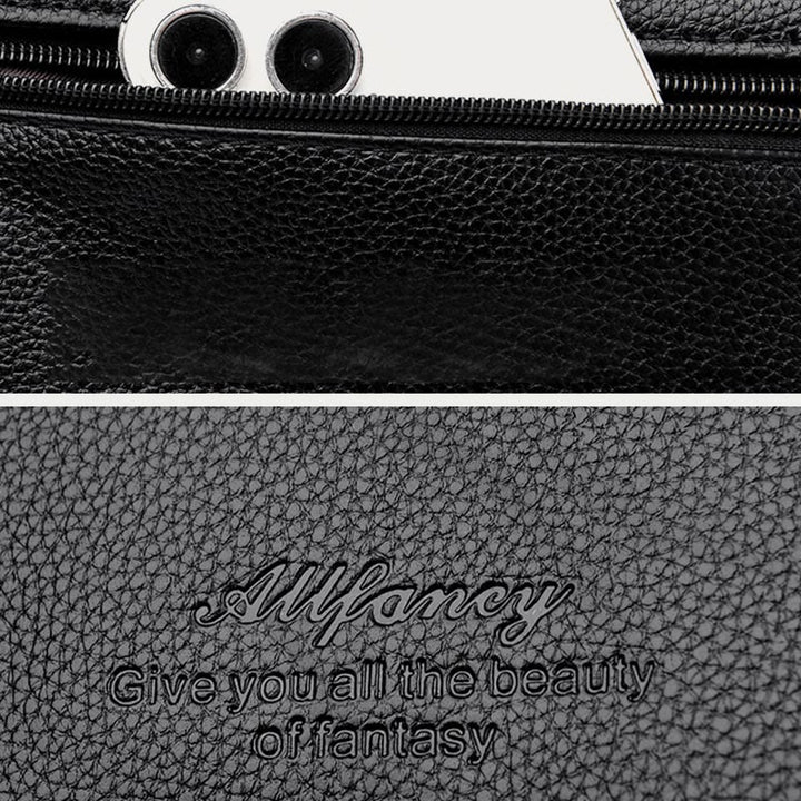 Freizeit-Umhängetasche für Damen im Plissee-Stil, leichte Ledertasche