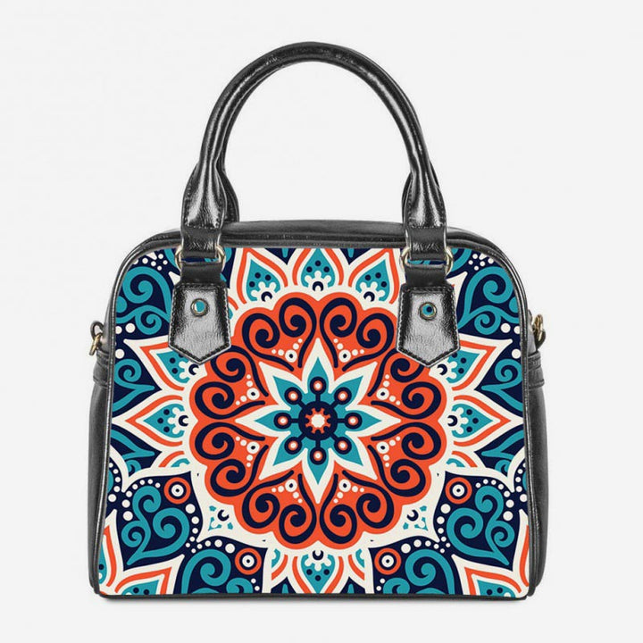 PU-Leder-Blumen-Geldbörsen Top-Griff-Tasche Crossbody Handtasche Satchel Taschen