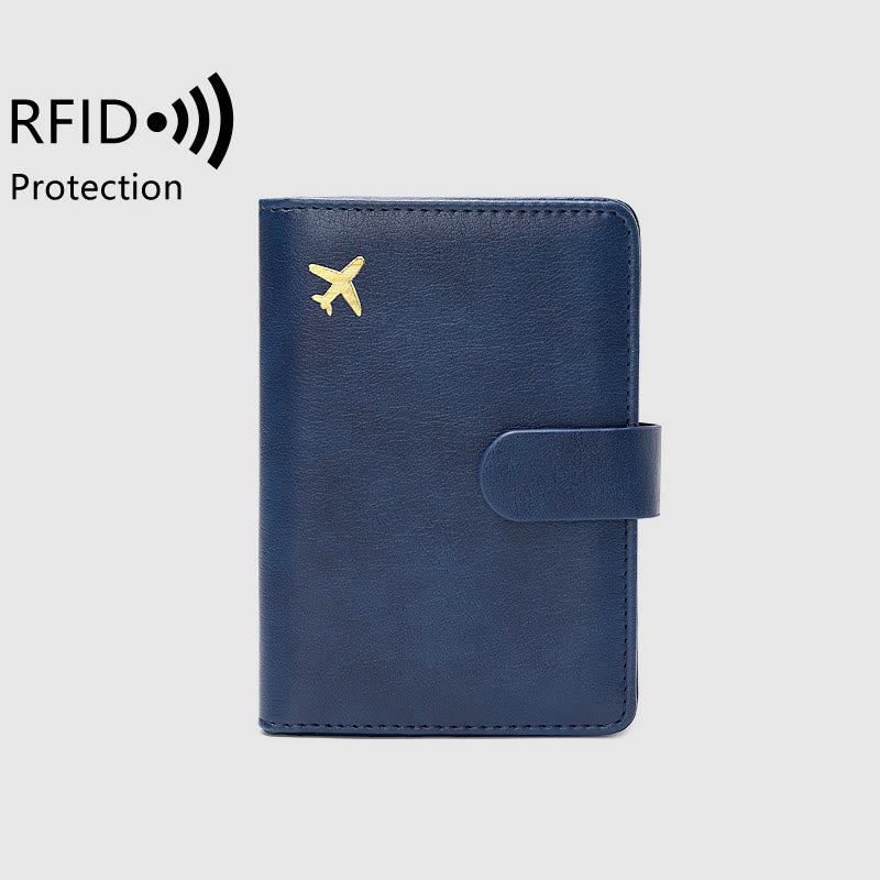 Reisepasshülle mit mehreren Steckplätzen RFID-blockierender Kartenhalter Reisepasshülle