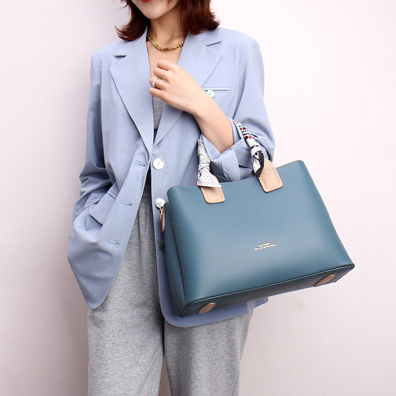 Elegante Handtasche für Damen, abnehmbarer Seidengriff, Umhängetasche für Damen