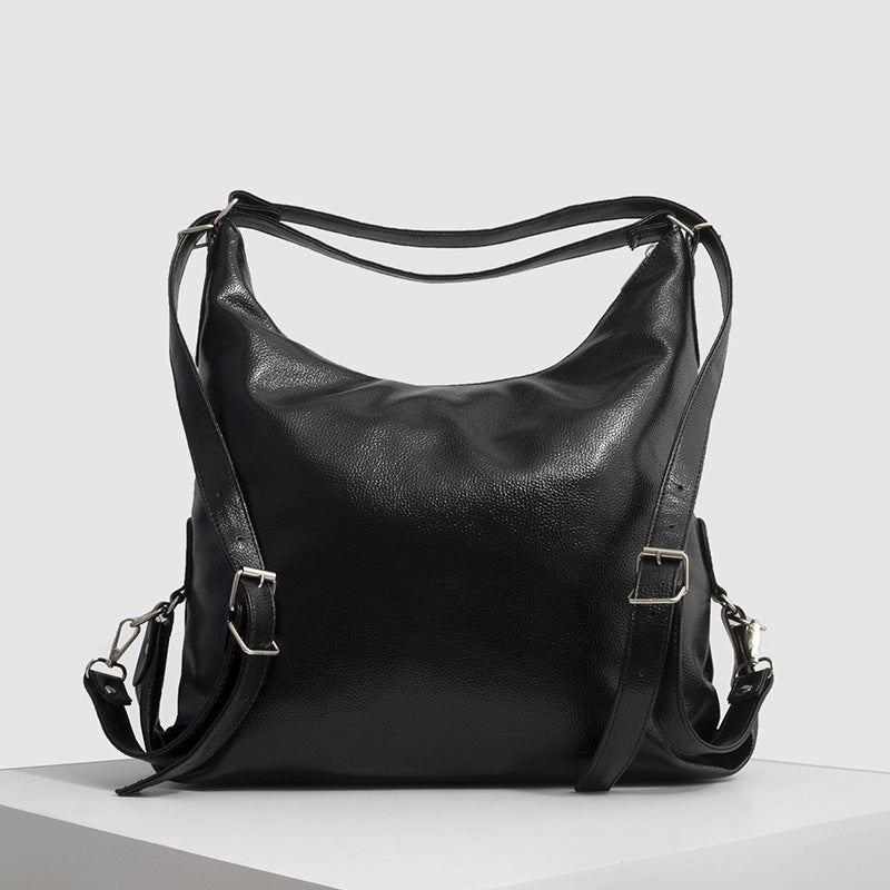 2-in-1-Leder-Tragerucksack, Umhängetasche, Retro-Reise-Tagesrucksack