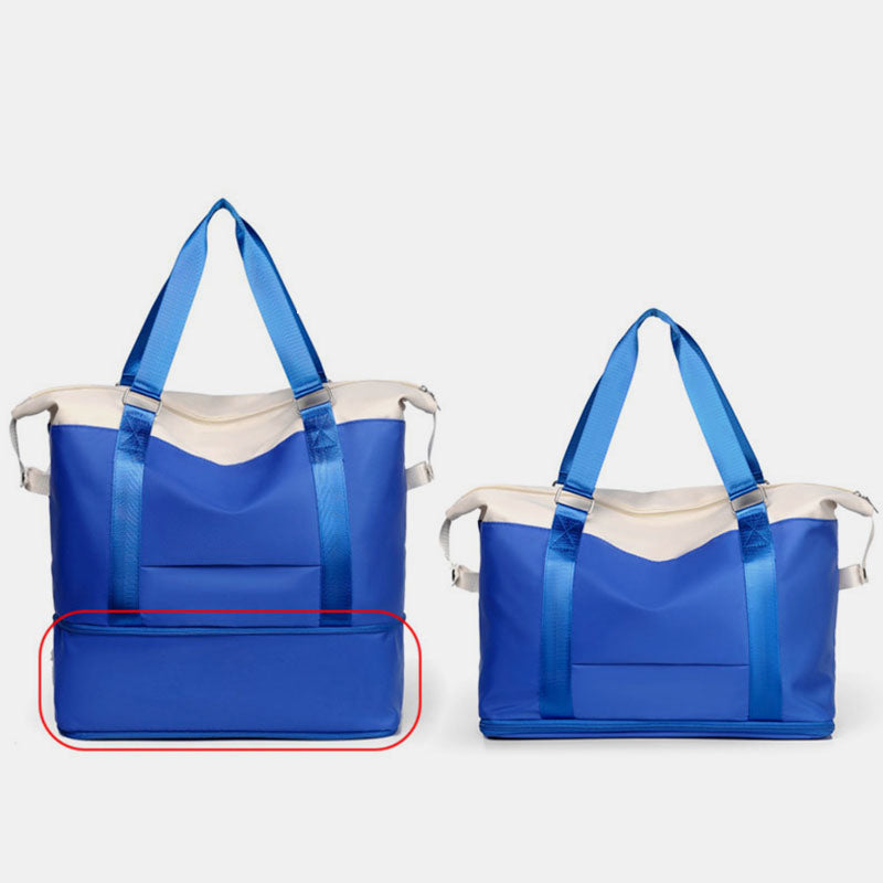 Reisetasche für Damen, große Aufbewahrungstasche mit Fach für trockene und nasse Abteile