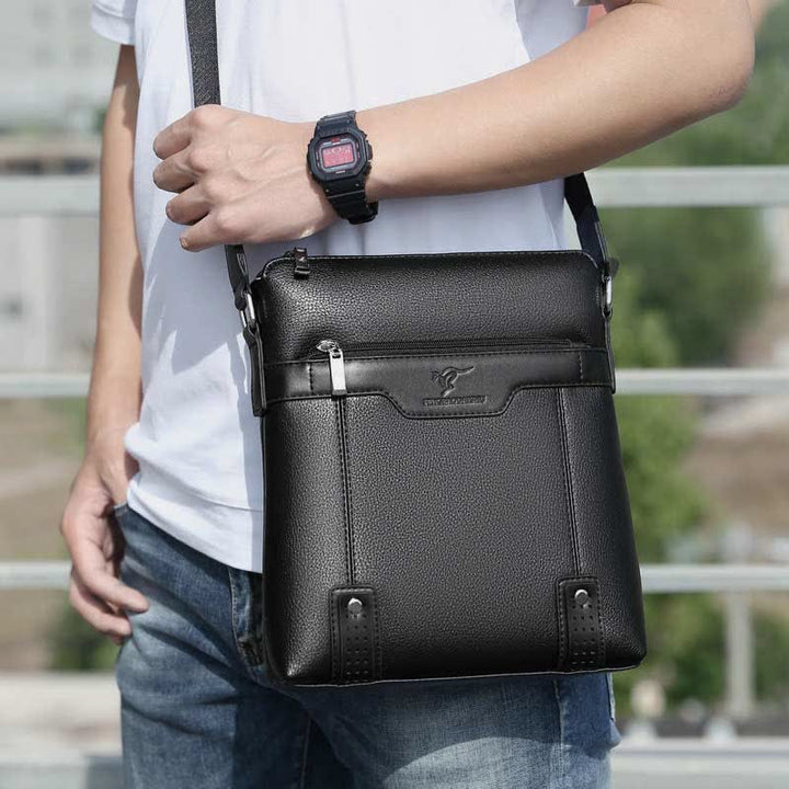Kleine Umhängetasche aus Leder für Herren, lässige Business-Handtasche, Umhängetasche