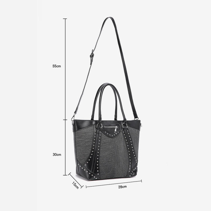 Rivet Tote für Damen mit dreifachem Riemen und mehreren Tragemöglichkeiten, Umhängetasche