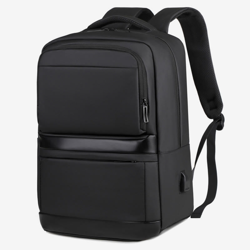 Sanfter Rucksack für Männer mit USB-Ladefunktion, große Business-Laptoptasche