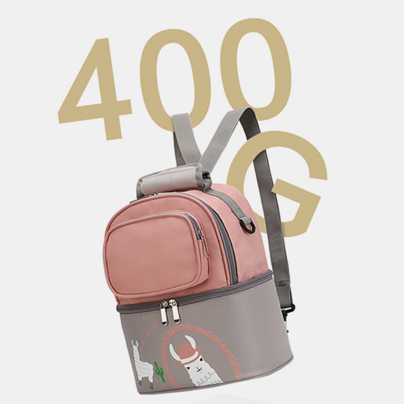 Mamatasche für Frauen Cartoon Multifunktionaler Outdoor-Rucksack mit zweilagigem Design