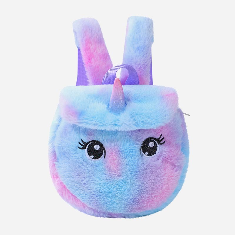 Rucksack für Frauen Einhorn pelzigen niedlichen Cartoon Kleinkinder Kinder Schultasche