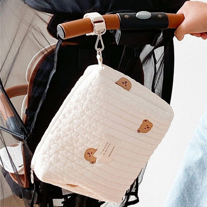 Stickerei Baumwolle Baby Windel Tasche Organizer Tasche Reise Mama Tasche