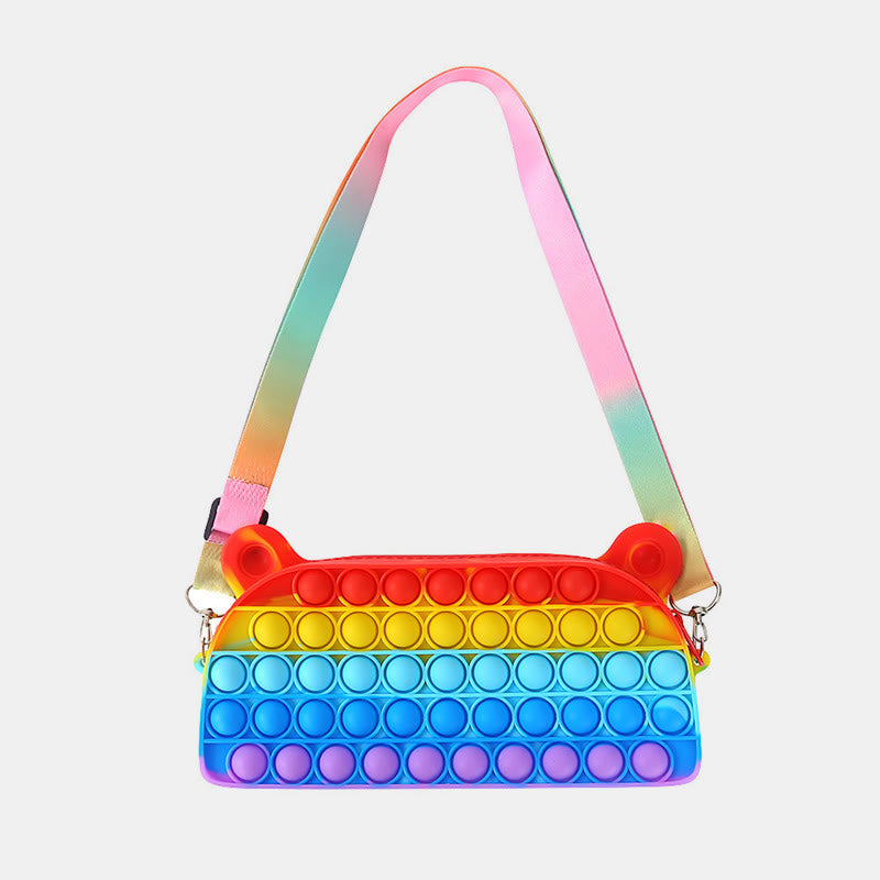 Süße Schultertasche für Kinder Silica Gel verstellbare Umhängetasche