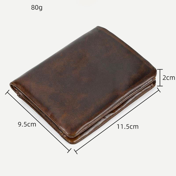 Retro Herren Leder Geldbörse Bifold Design Schlank Halter 6-10 Karten