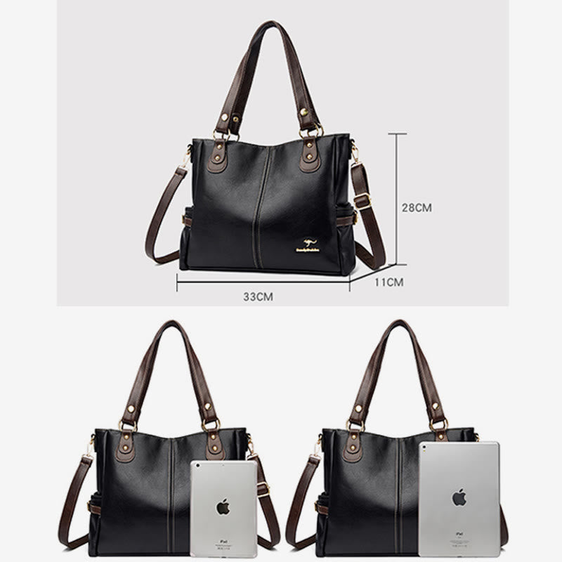 Helle Farbe Handtasche Tote Frauen Dating Große Umhängetasche Leder Geldbörse - image 11