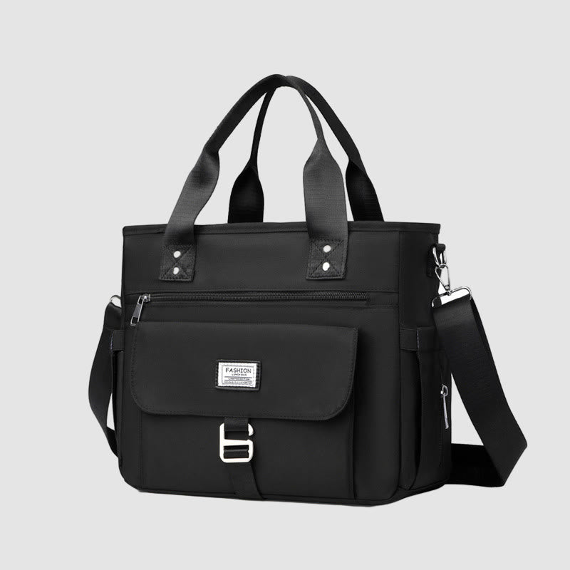 Tote Für Outdoor Picknick Tragbare Multifunktionale Wasserdichte Nylon Mittagessen Tasche - Schwarz - image 24